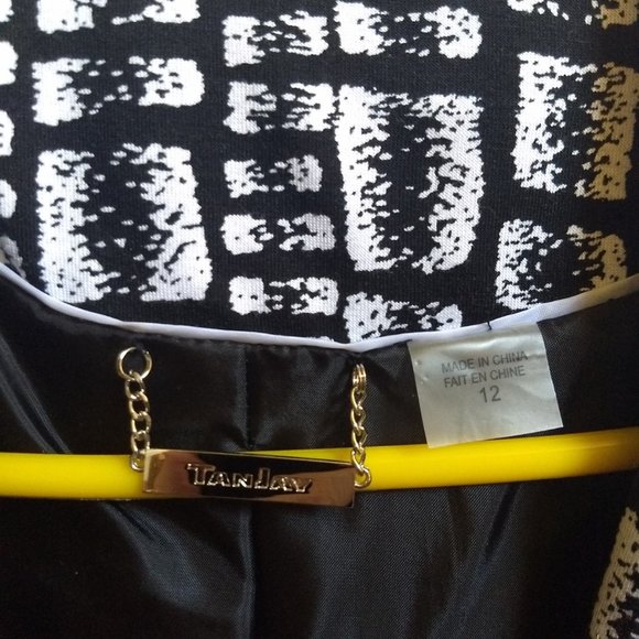 TanJay Lined Jacket Blazer Pockets Size 12 and Washable - Picture 6 of 9